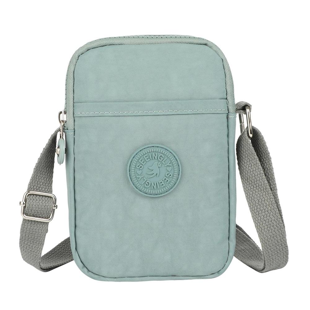 Multi-functional Shoulder Bag Nylon Small Phone Bag Vintage Zipper Crossbody Bag  Storage Bag