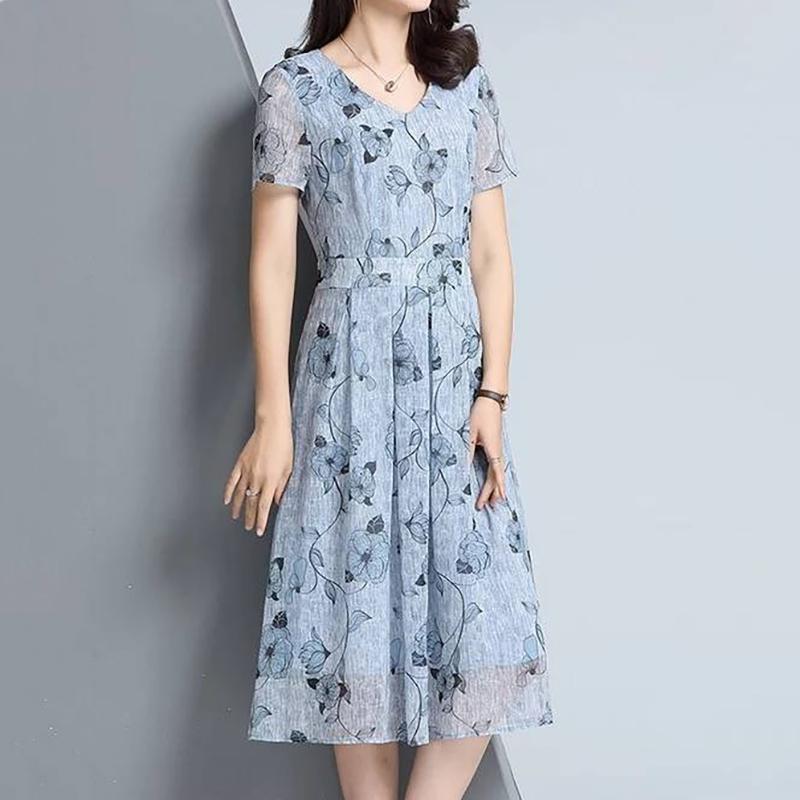 Платье-халат с цветочным принтом длины миди, облегающее, в винтажном стиле, утягивающее платье длины миди, юбка-трапеция с принтом