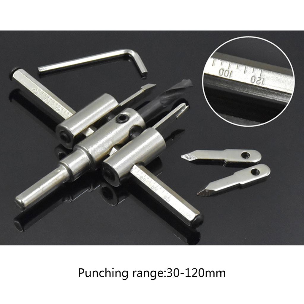 30-120/200/300 мм регулируемый круглый резак для дерева, гипсокартона, беспроводная дрель, пила, круглое лезвие для резки, самолетный инструмент