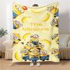 Minions Bananas Adventure Blanket Soft Throw Blanket For Home Bedroom Bed Sofa Travel Office Solid Christmas Blanket
