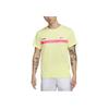 Dri-Fit Miler Letter Logo Breathable Pattern Printed Crew Neck Short Sleeve T-Shirt Men Tops Yellow Green FQ8019-331