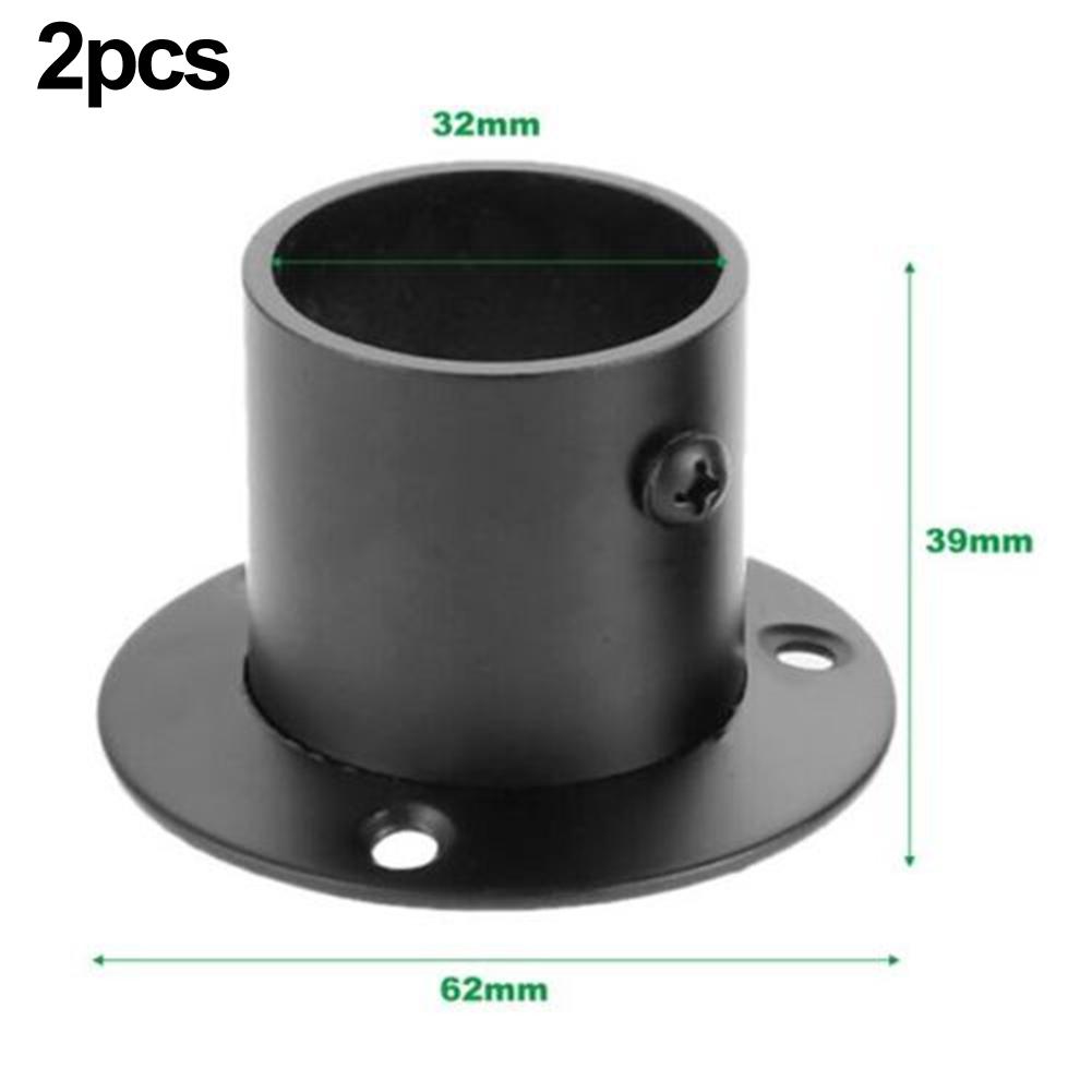 2 шт. трубчатая опора для шкафа, стойка для вешалок, штанга, опорный кронштейн, фланец, держатель, фурнитура 19-32 мм