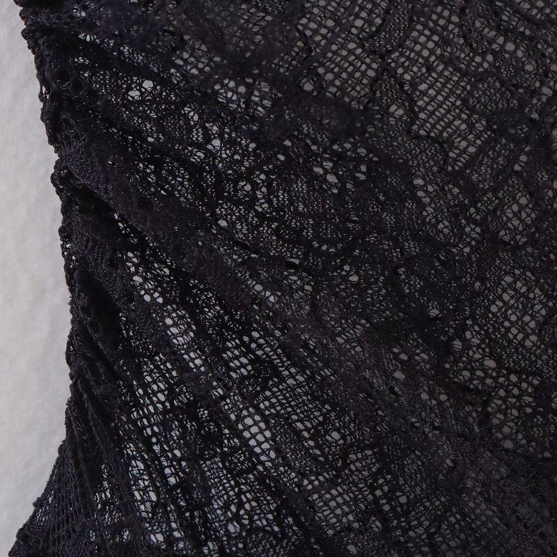 Kaslead New Women Clothes Western Style Lace Stitching Round Neck Short Dress 3644804