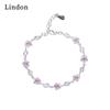 Линдон циркон браслет ювелирные изделия геометрические бусины браслеты-цепочки модный тонкий свадебный подарок для подруги женщин