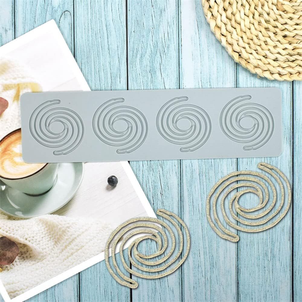 Форма с геометрическим узором, 3D полая спиральная форма, силиконовая форма для мастики, свечей для украшения тортов, кексов, продуктов питания (F_12x3.28x0.08дюйм)