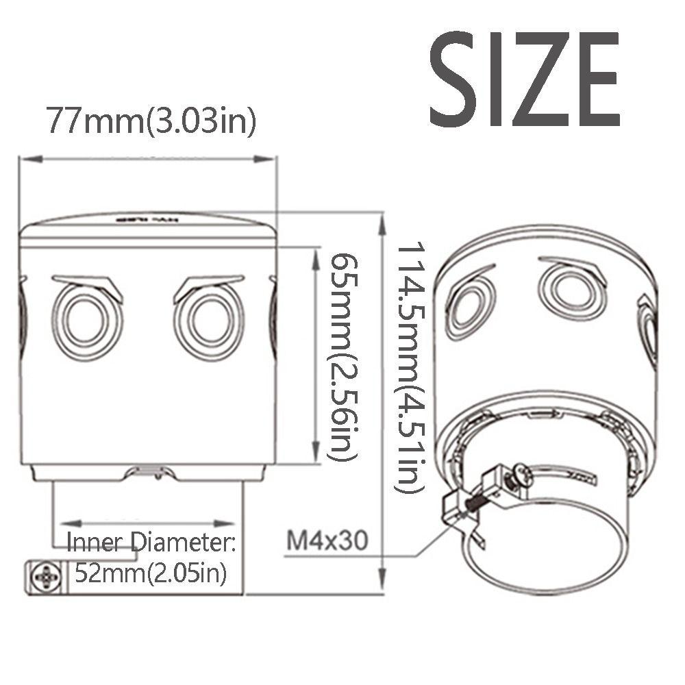 Solar Powered Emergency Warning Light Rain-proof Warning Strobe Light  Road Site