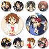 32/44/58mm Kotobuki Tsumugi Hirasawa Yui Akiyama Mio Tainaka Ritsu Cartoon Badge Comic Brooch Pins for Clothes Backpack Jewelry Accessories
