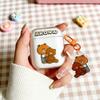 Cream yellow gentle sweet hug bear for AirPods 1 /1 earphone protective case cover 1pro three generations cute