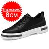 New Men Elevator Shoes Height Increase 8cm 10cm Luxury Brand Sneaker Genuine Leather Men Hidden Heels Fashion Flats Casual Shoes