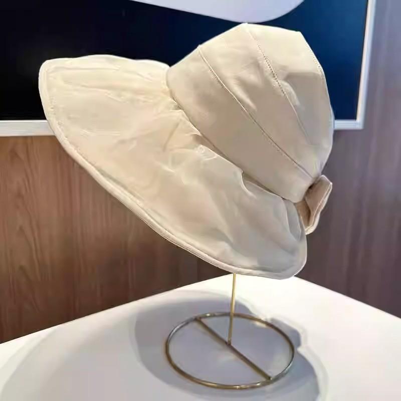 Модная женская летняя шляпа от солнца с широкими полями, бабочкой и бантом, уличная кепка для защиты от солнца при езде на велосипеде