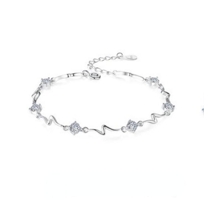 Sace Gems Цирконовый браслет, ювелирные изделия, геометрические бусины, браслеты-цепочки, модный тонкий свадебный подарок для подруги, женщины