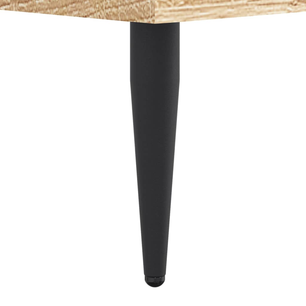 Bed Frame without Mattress Sonoma Oak Finish 100 x 200 cm Engineered Wood