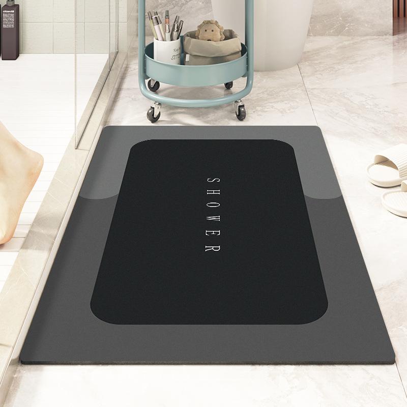 Впитывающий коврик для туалетной двери, нескользящий коврик, быстросохнущий, мягкий, диатомовый, грязевой, туалетный коврик для ванной комнаты, овальный