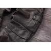 Chinese Size Vintage Gray Genuine Cowhide Leather Pants Men Motorcycle Biker Leather Trousers Autumn Winter Men Leather Pants