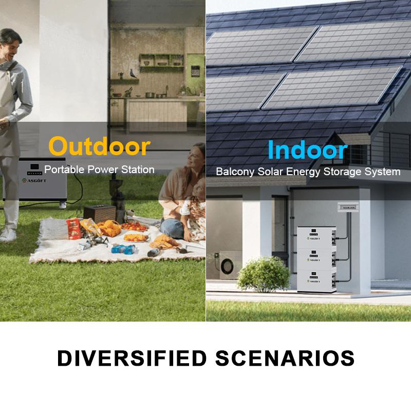 EU Stock High Quality 3.8kWh 2.4KW Stackable IP65 All-In-One Solar Micro Inverter Energy Storage Battery 3.8-22.8kWh