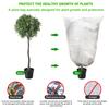 200CM X 240CM Huge Plant Cover with Zipper Drawstring Thickened Winter Tree Cover Freeze Protection Frost Cloth for Outdoor Plants
