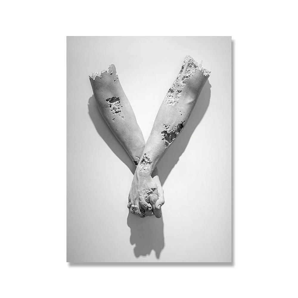 Современная мраморная скульптура Аполлона Настенное искусство Дэвид Граффити HD Холст Постеры Принты Домашний декор Спальня Гостиная Подарки