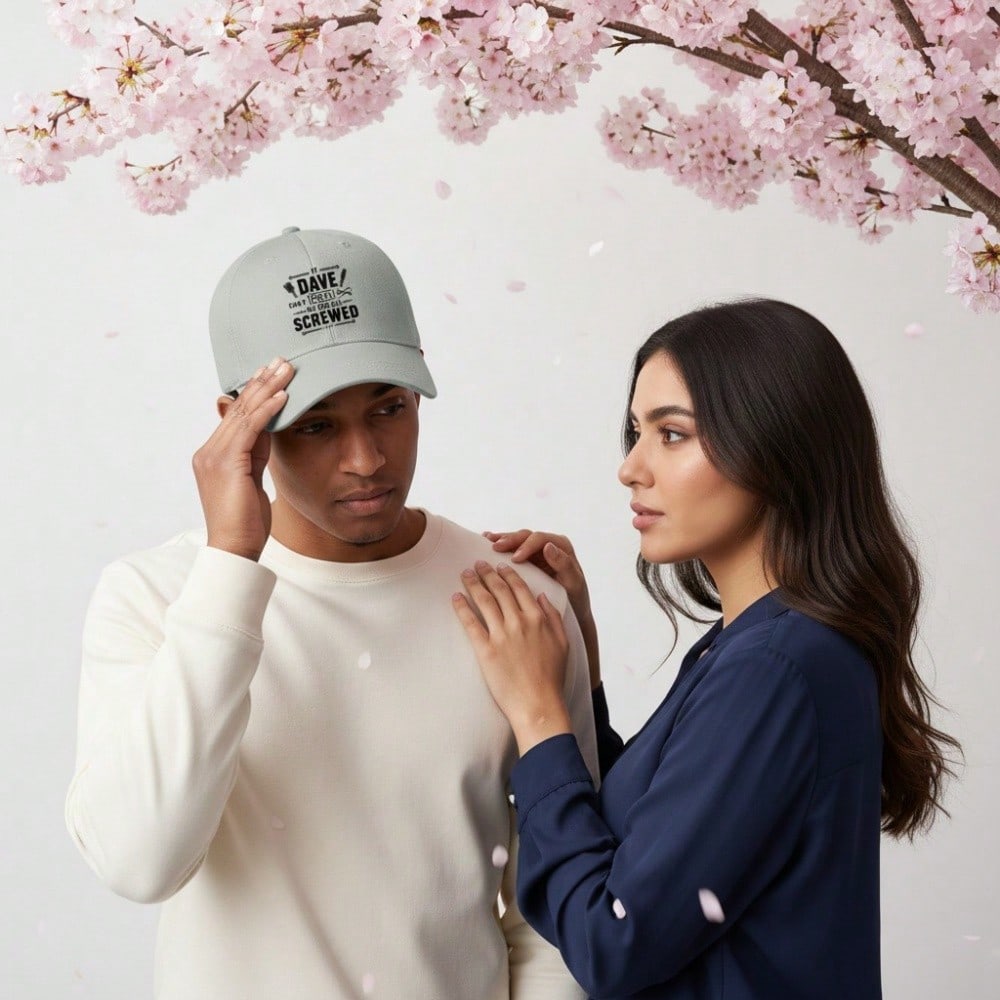[Funny Dave Baseball Cap] If Dave Can't Fix It We Are All Screwed Print Polyester Adjustable Outdoor Sports Dad Hat For Men Women