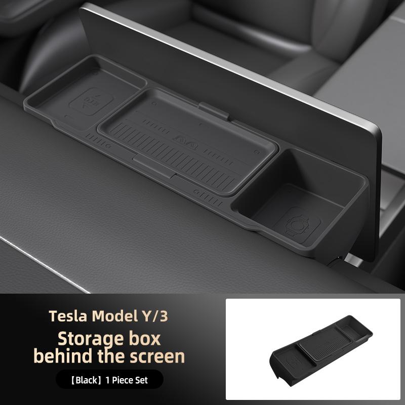 Storage Box For TESLA Model Y 2025 Juniper Dashboard Screen Center Console Organizer Phone Holder Interior Accessories