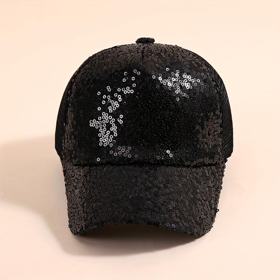 Блестящая сетчатая бейсболка с блестками, летняя шляпа от солнца, солнцезащитный козырек, унисекс