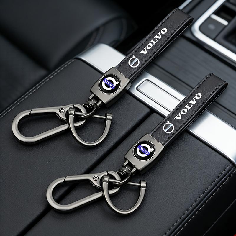 Volvo Zinc Alloy Keychain Car Leather key chain Accessories For Volvo Xc60 Xc90 V40 V60 S60 V50 V90 S80 C40 XC40 V70 XC70 Rdesig