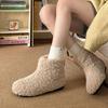 Модные ретро плоские зимние сапоги женские 2025 новые зимние утепленные теплые мягкая подошва хлопковые туфли для женщин повседневные однотонные слипоны пушистые ботильоны