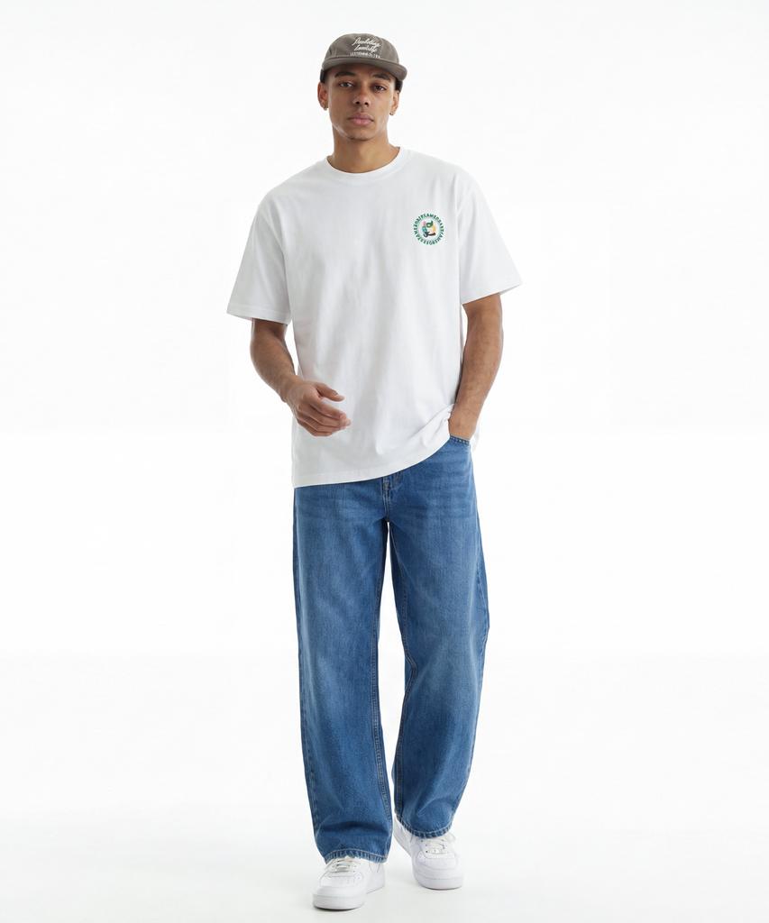 CREAM SODA LAB Front Small Logo Multi-Pakku Short Sleeve T-Shirt White