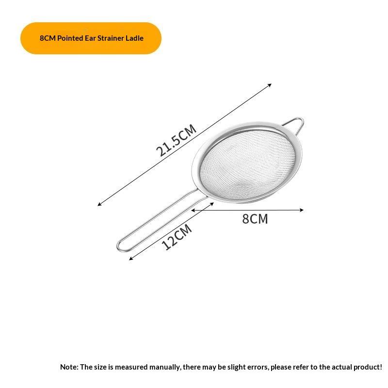 Stainless Steel Fine Mesh Food Strainer Rust Proof for Sifting Flour Straining Juice Pasta Vegetables Home Kitchen Baking Tools
