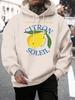 Citron Soleil Lemon Fruit Printing Mens Hoodies Hip Hop Loose Unisex Streetwear Casual Pocket Hoody Autumn Fleece Male Pullover