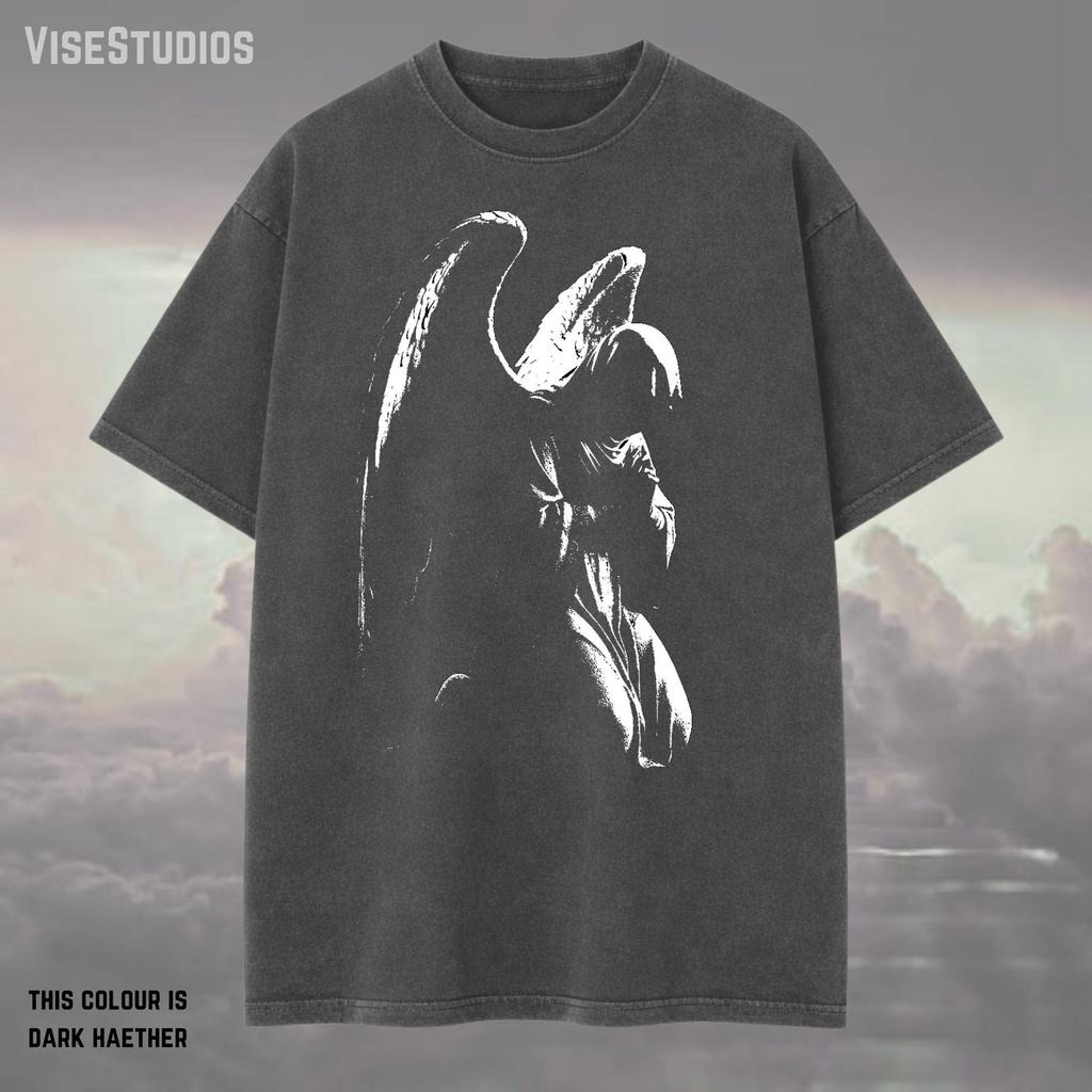 Dark Angel T-Shirt and kids T-Shirt Vintage Graphic Tee | Fallen Angel Gothic Artwork Shirt and kids T-Shirt | Celestial Unisex Streetwear