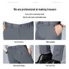 KangBo Men's Lightweight Straight-Leg Business Casual Trousers