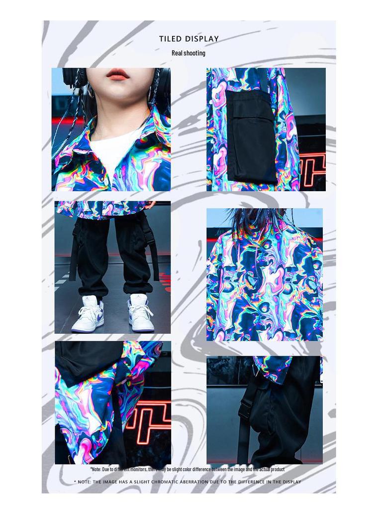 Детский осенний костюм для танцев в стиле хип-хоп — классный наряд для выступлений для мальчиков и девочек