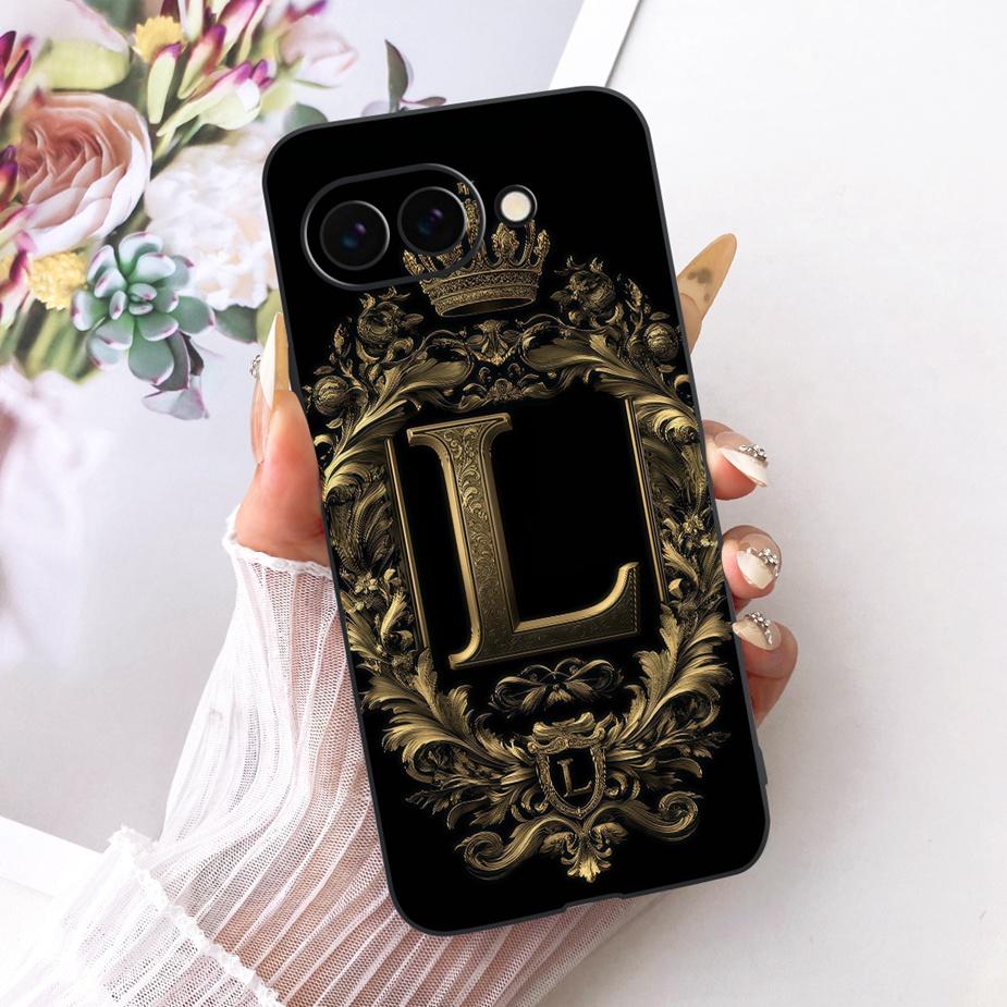 For Google Pixel 9A Case Luxury Crown Letters Cover Soft Silicone Phone Case For Google Pixel 9 Pro Pixel9 Pixel9A Fundas Bumper