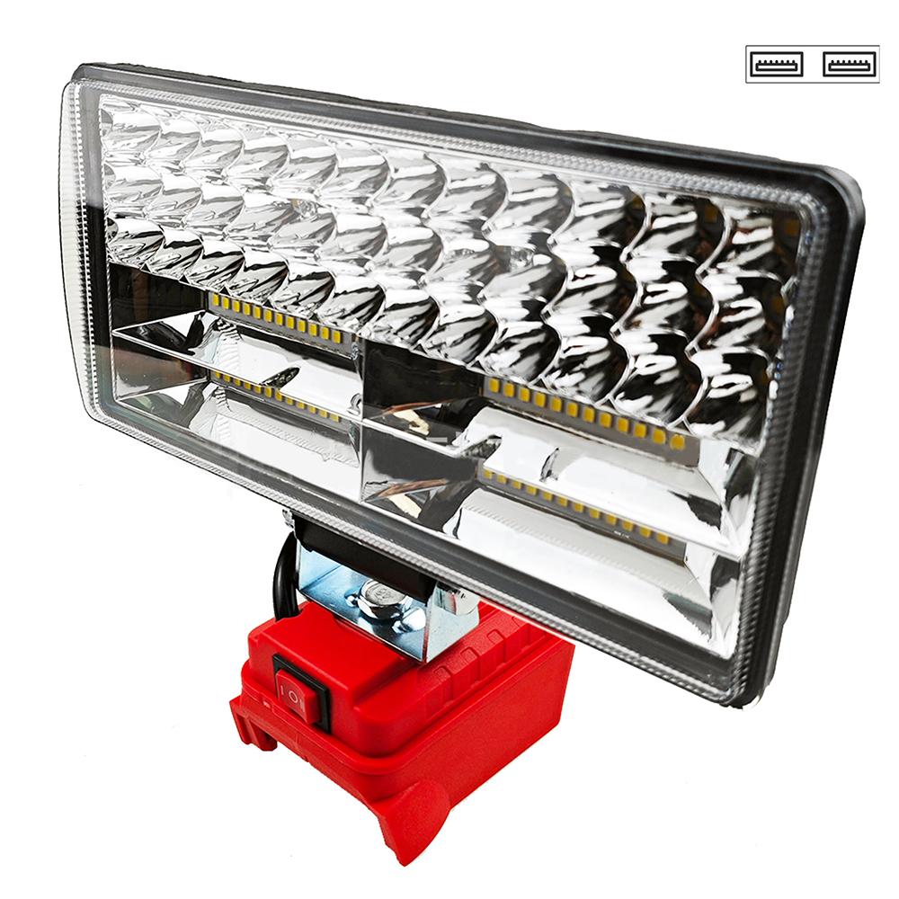 8Inch Led Light Portable Spotlights 90W Cordless Outdoor Work Fishing Handheld Emergency Tool Light Fit for Dewalt /Makita