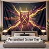 Custom Name Text Tapestry West Ham United football Personalized Polyester Wall Tapestry For Bedroom And Room