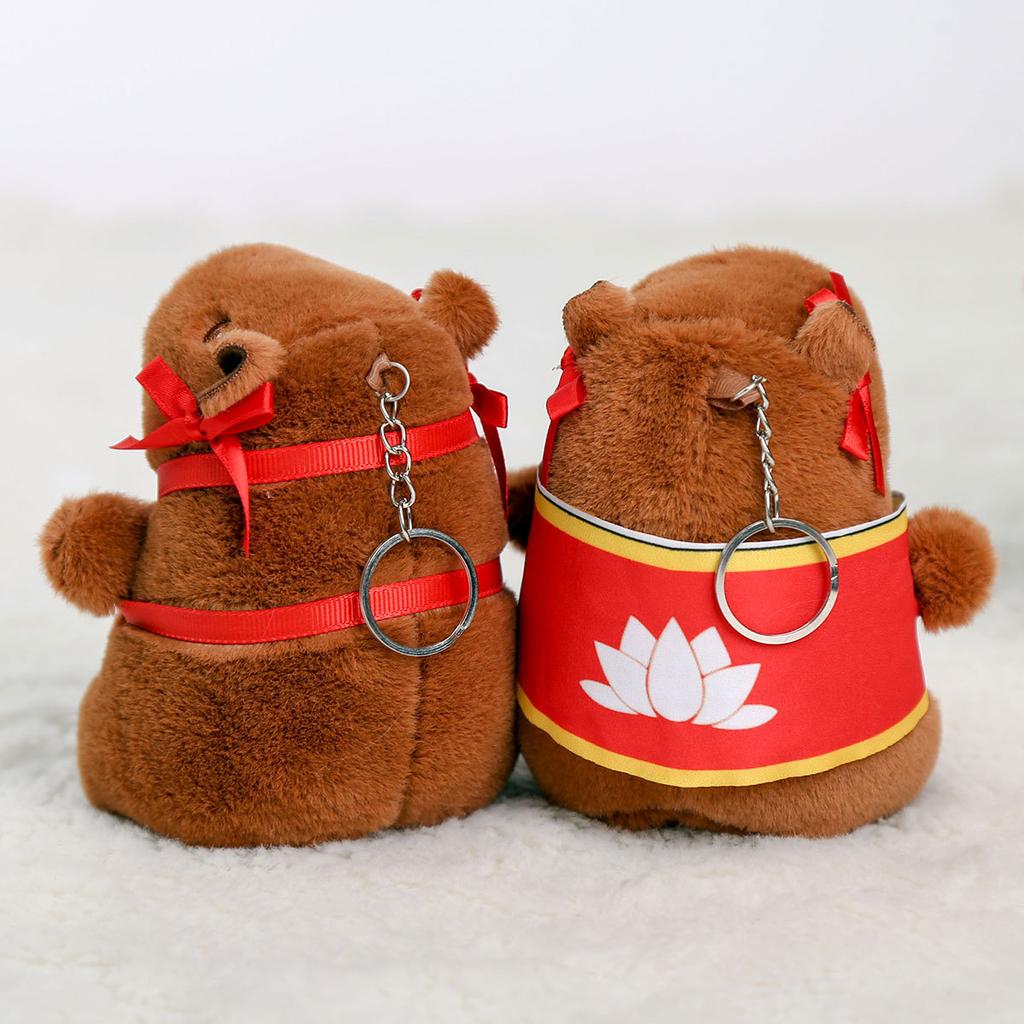 Кулон-брелок в виде куклы Лотос Капибара, кукла-тряпичная кукла капибара, плюшевая игрушка в подарок