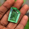CERTIFIED 29x20mm LIMITED Fancy Cut NATURAL Green Topaz Loose Gemstone