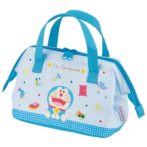 Skater Lunch Bag, Small, Insulated, Kids', Clasp Purse, Sanrio "I'm Doraemon" Gingham, KGA0-A