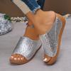 Fashion Plus Size 2025 Summer Light Women’s Open Toe Slippers Sewing Casual Outdoor Wedges Sandals for Comfortable Daily Beach Slippers