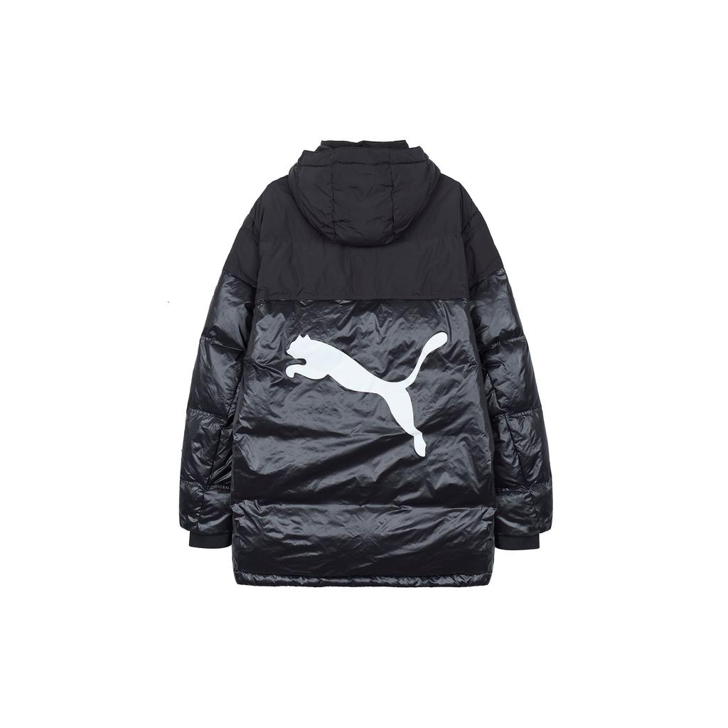 Puma Пуховик с капюшоном на молнии с логотипом Мужская верхняя одежда Черный 534508-01