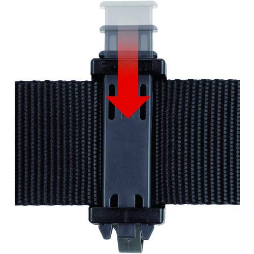 TAJIMA Safety Belt with Hook Hanger for Waist Belts, Attaches Without Removing the Belt, Features a Skid-Resistant Design, and Durable Metal Gate, ADF