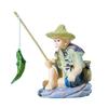 Creative Miniature Old Man Fishing Ornament PVC Jiang Tai Gong Fishing Fish Tank Bonsai Garden Rockery Aquascape Decoration