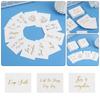 Happy Birthday Wedding Party Gold Stamping Thank You Handwriting Message Cards White Greeting Card