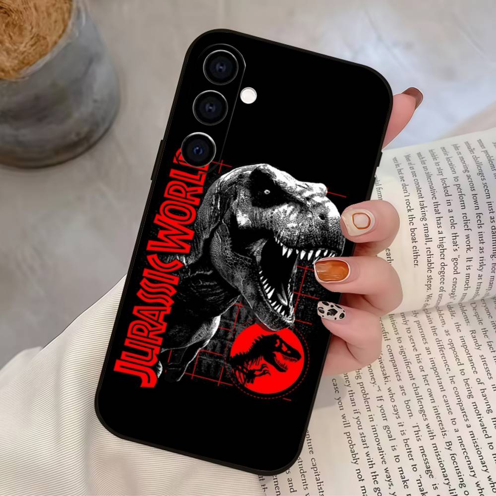 Jurassic Dinosaur pattern  Phone Case For Samsung Galaxy A73,A72,A71,A70,A53,A52,A51,Soft Silicone Black Cover