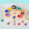 Wooden Color Sorting Tray Educational Toy For Preschool Kids Learning Play