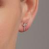 Boucles d'oreilles Luxenter en argent 925 et zirconium brillant plaqué finition en rhodié - Zudis