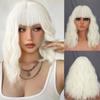 Long Bangs Synthetic Hair Wigs for Women Heat Resistant Fiber Natural Lolita Cosplay Wigs Daily Wear
