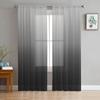 Gray Black Gradient Tulle Curtains Living Room Kitchen Chiffon Bedroom Balcony Sheer Fashion Home Decor