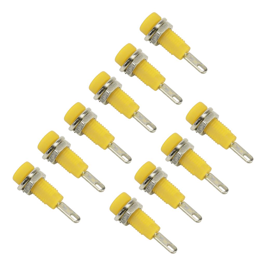 10Pcs J.40003 2mm Banana Jack Panel Socket Extended Post Plug Adapter for Electronic