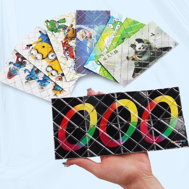 Magic Cube 8-Piece Black Speed Cube - Competitive Twisty Puzzle Educational Toy for Children with Simple Packaging